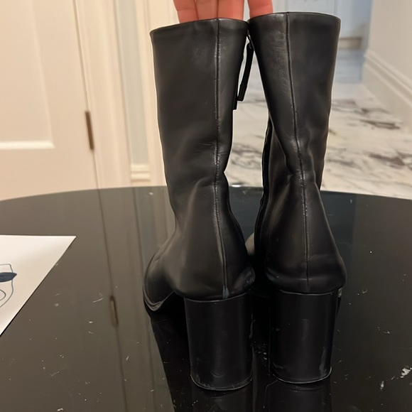 The Row Black Leather Boots - Picture 5 of 7